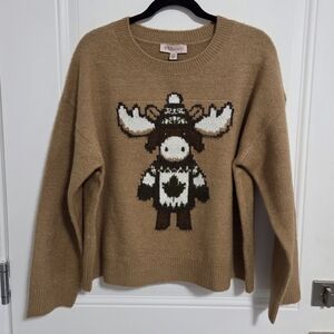 NWT - Philosophy Women's Cutie Moose Graphic Sweater - Size L
